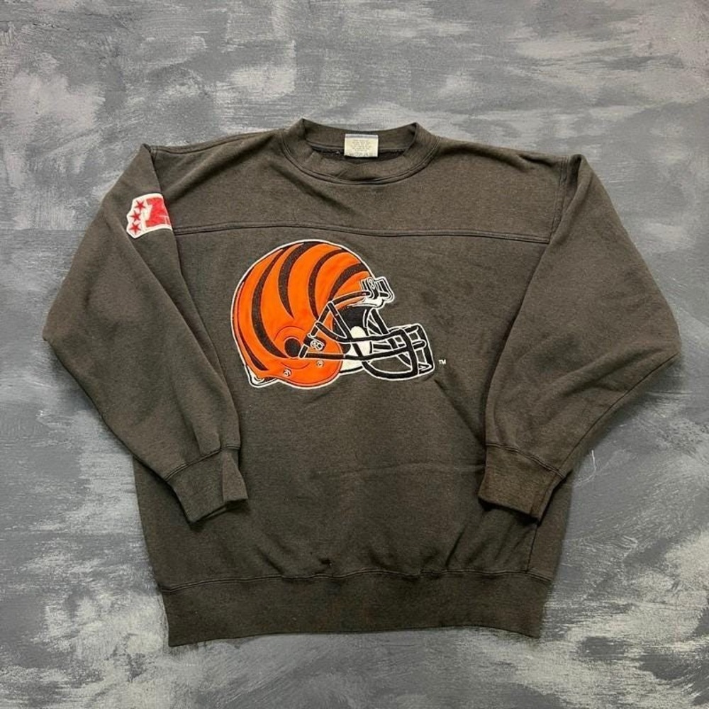 Vintage Cincinnati Bengals Sweatshirt Mens Large Black 1990s NFL Lee Sport